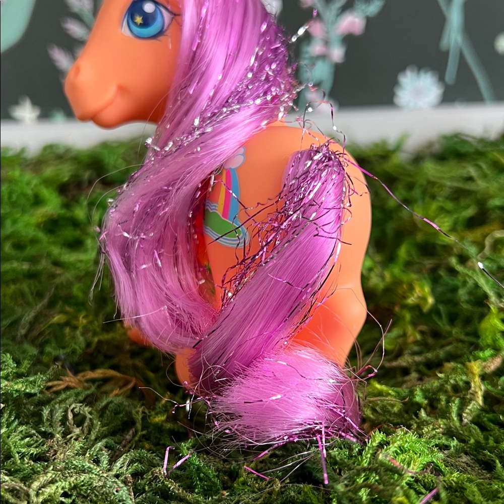 VINTAGE Hasbro My Little Pony figure G3 2002 Island Rainbow Y2K Tinsel Hair ✨ - Picture 7 of 15